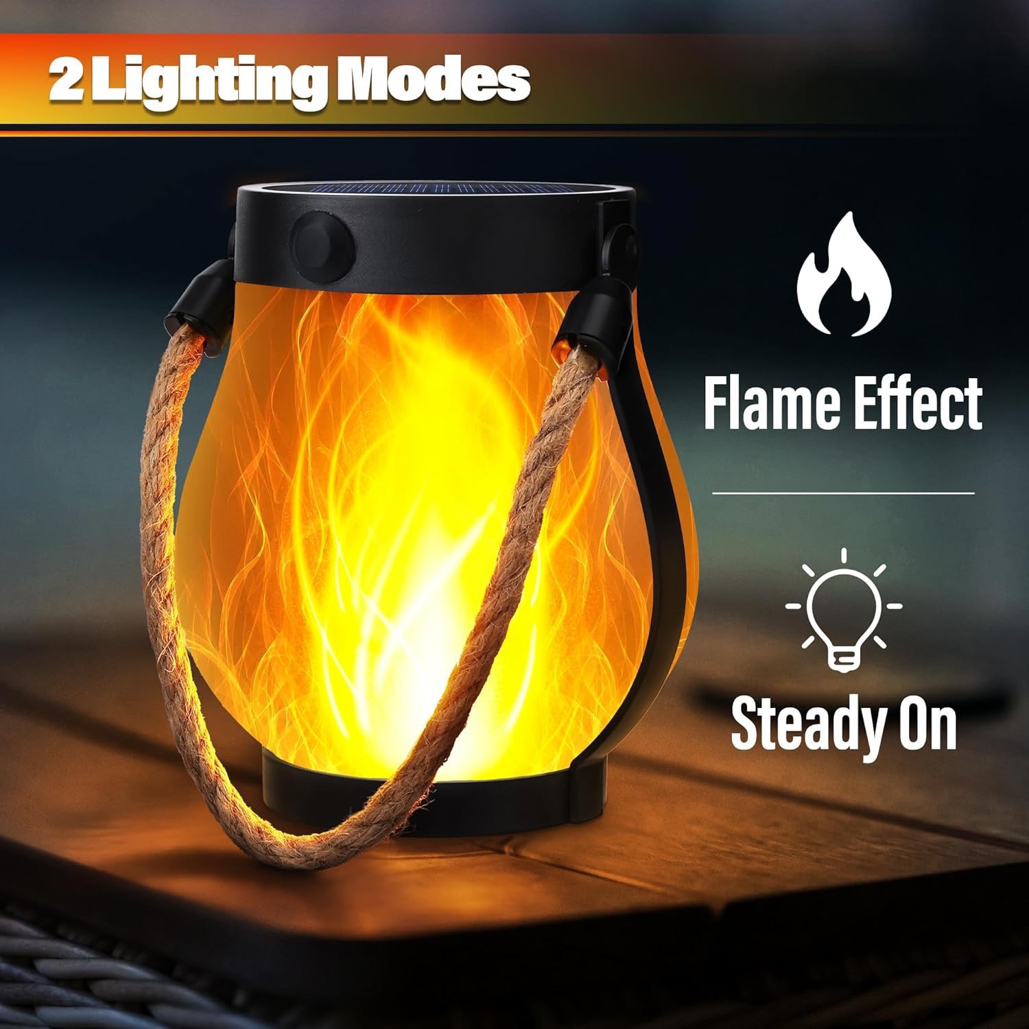Solar Flame Rope Lantern Type- - Fire Torch Solar incelemesi ve fiyatı