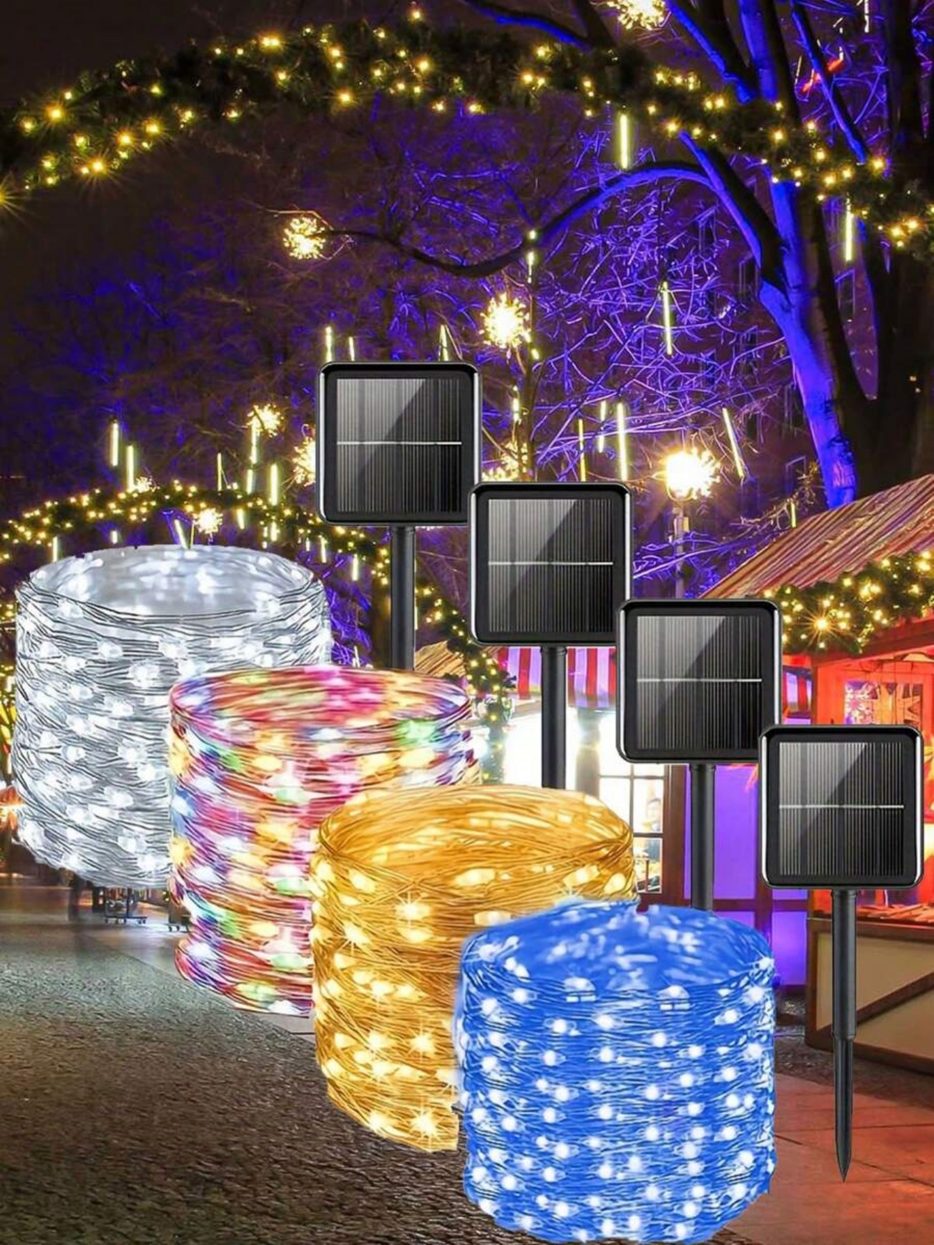 1pc 50/100/200/300LED Solar Fa - Outdoor Lighting No Wiring incelemesi ve fiyatı
