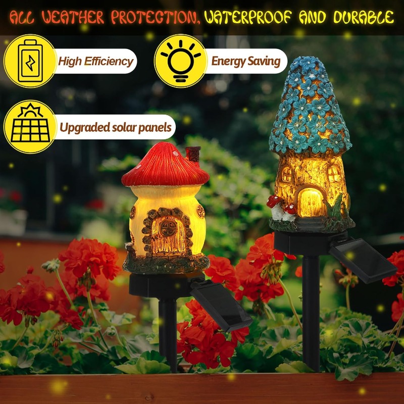 New Solar Resin Flower House L - Landscape Spike Light incelemesi ve fiyatı