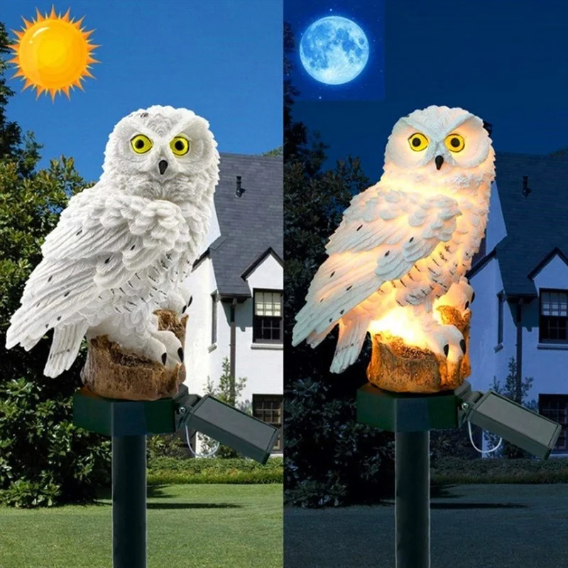 Solar Owl Statue Garden Light  - Outdoor Lighting Patio incelemesi ve fiyatı