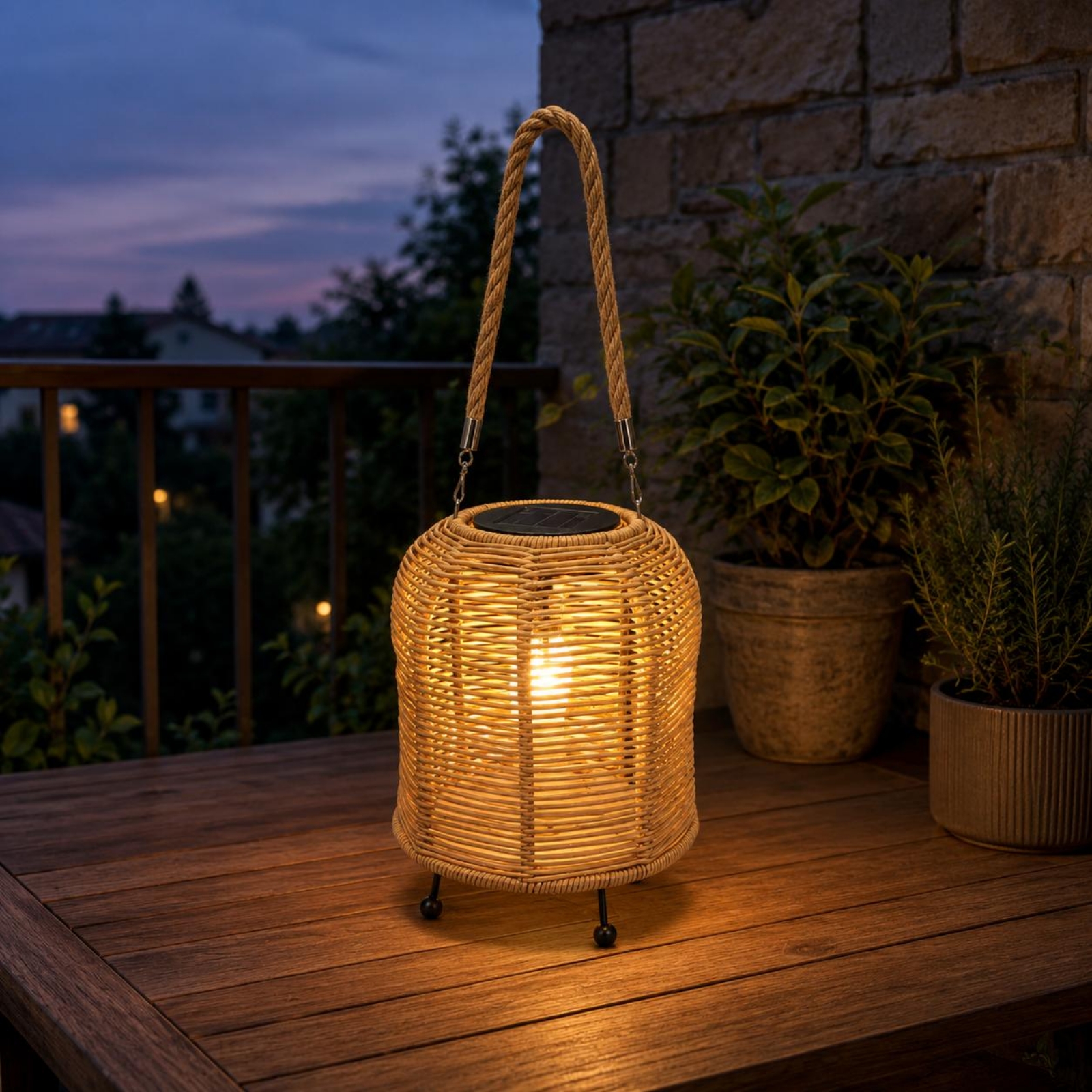 Handwoven Solar Lantern Warm L - Outdoor Lighting And Decor incelemesi ve fiyatı