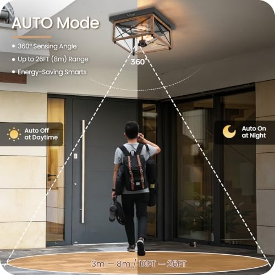 Outdoor Ceiling Light with Mot - Outdoor Lighting With Motion Sensor incelemesi ve fiyatı
