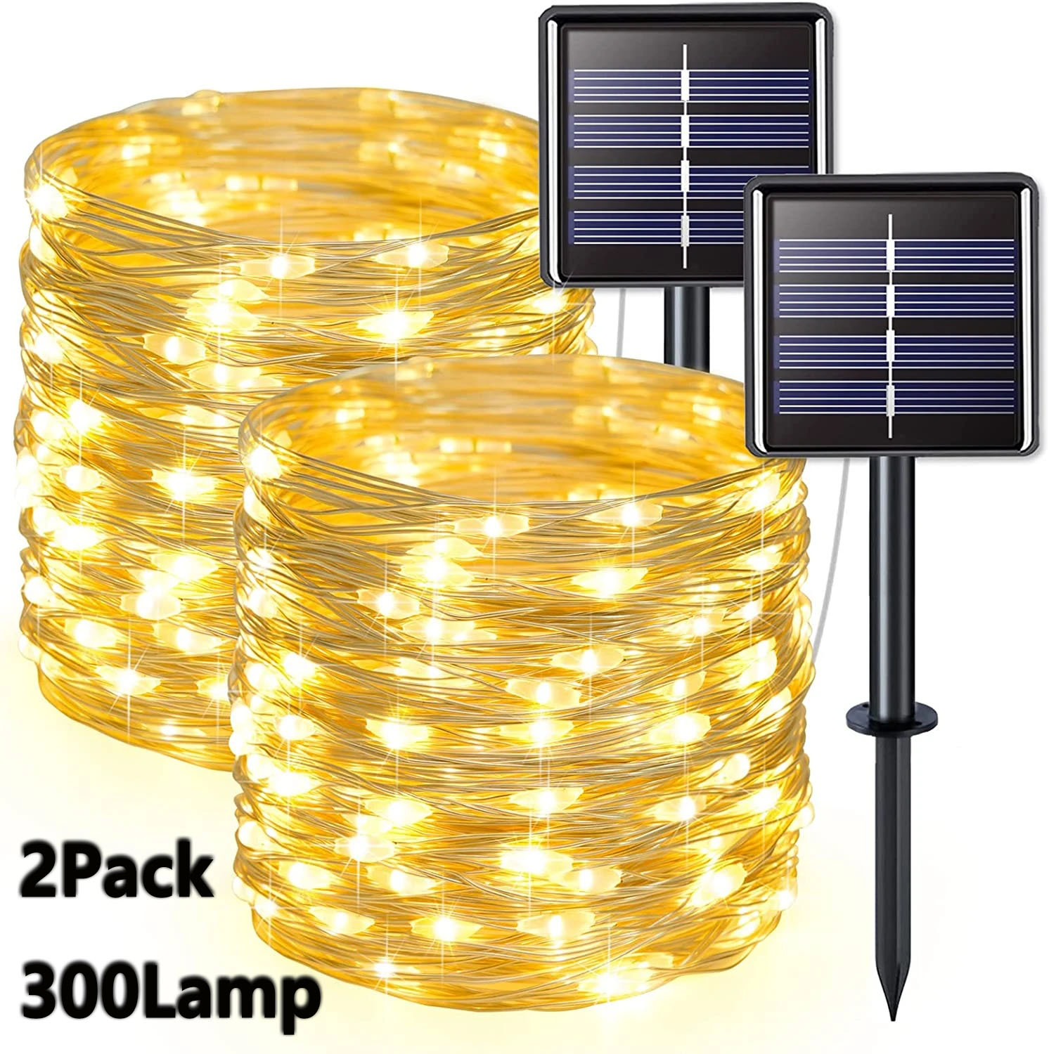 2 Pack Solar Fairy Lights 300L - Outdoor Lighting No Wiring incelemesi ve fiyatı