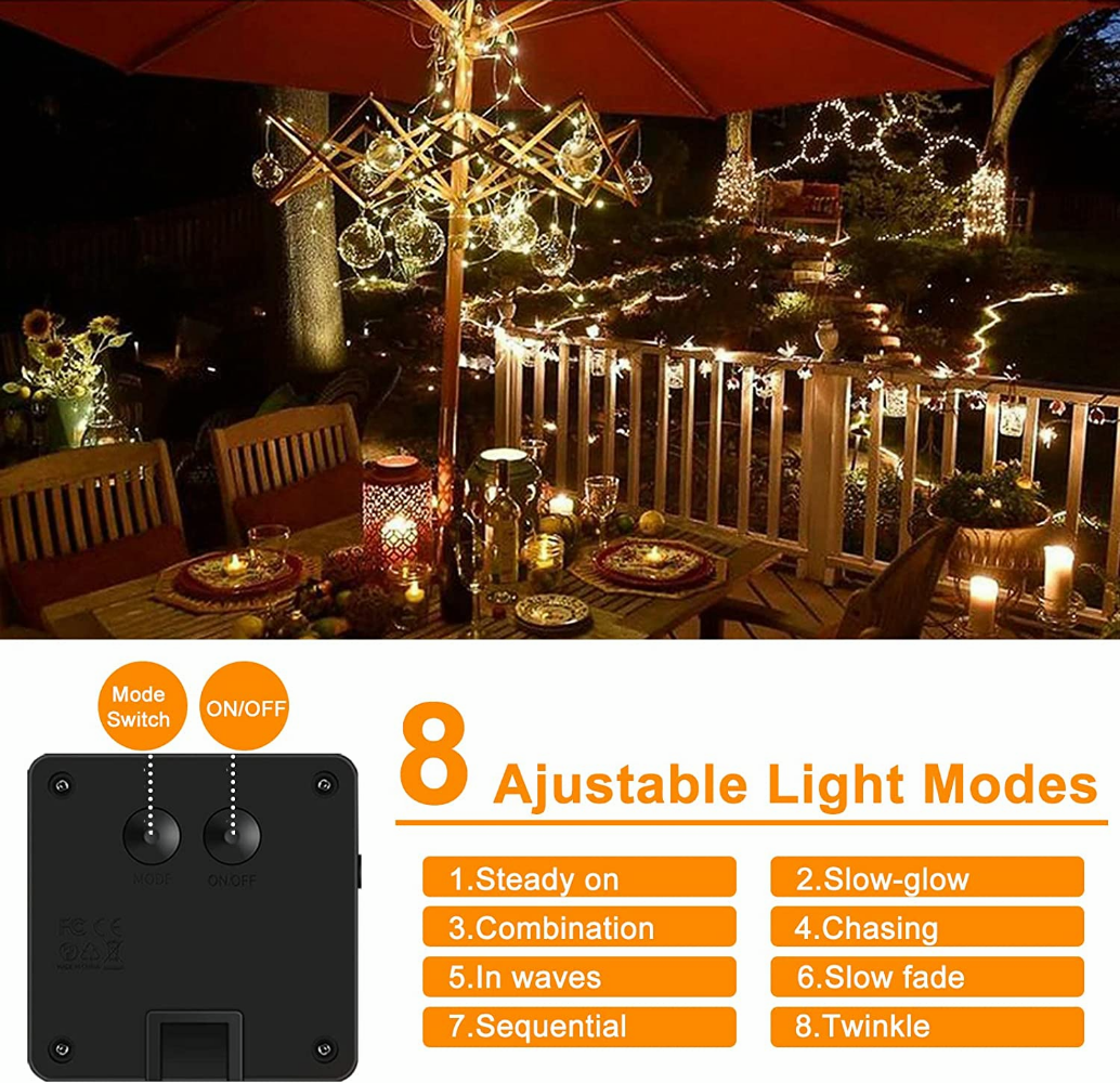 2 Pack Solar Fairy Lights 300L - Outdoor Lighting No Wiring incelemesi ve fiyatı
