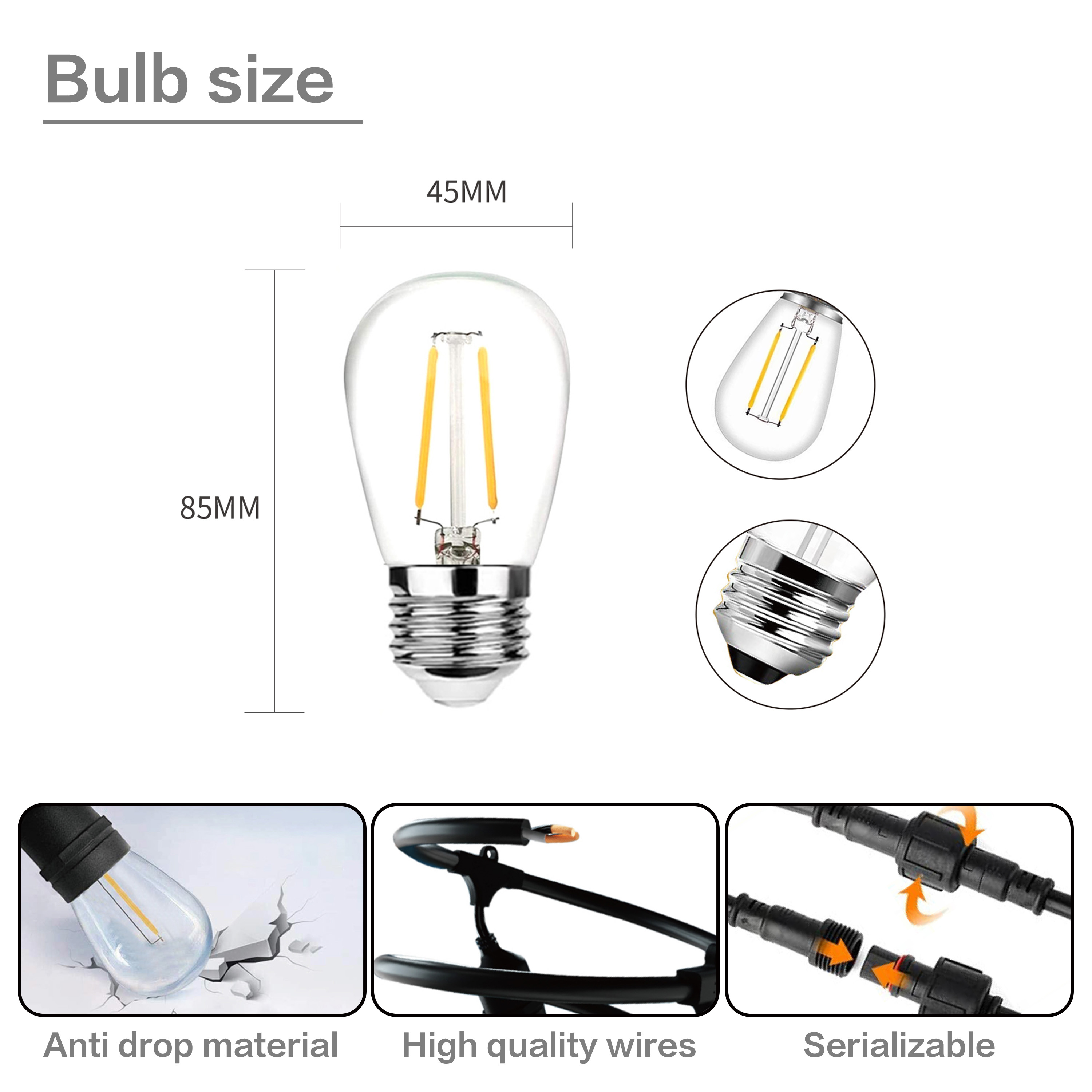 10m LED String Lights 10 Hangi - Outdoor Lighting Socket incelemesi ve fiyatı