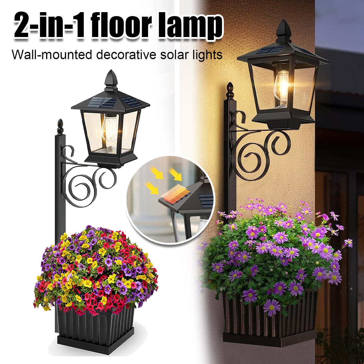 Solar Powered 2-in-1 Flower Po - Outdoor Lighting Patio incelemesi ve fiyatı