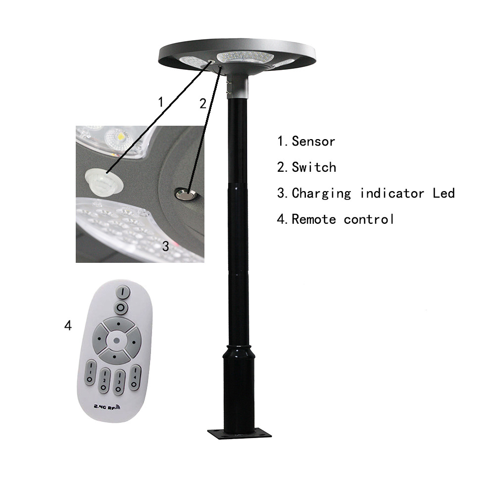 Waterproof IP65 UFO Solar LED  - Outdoor Lighting Pole incelemesi ve fiyatı