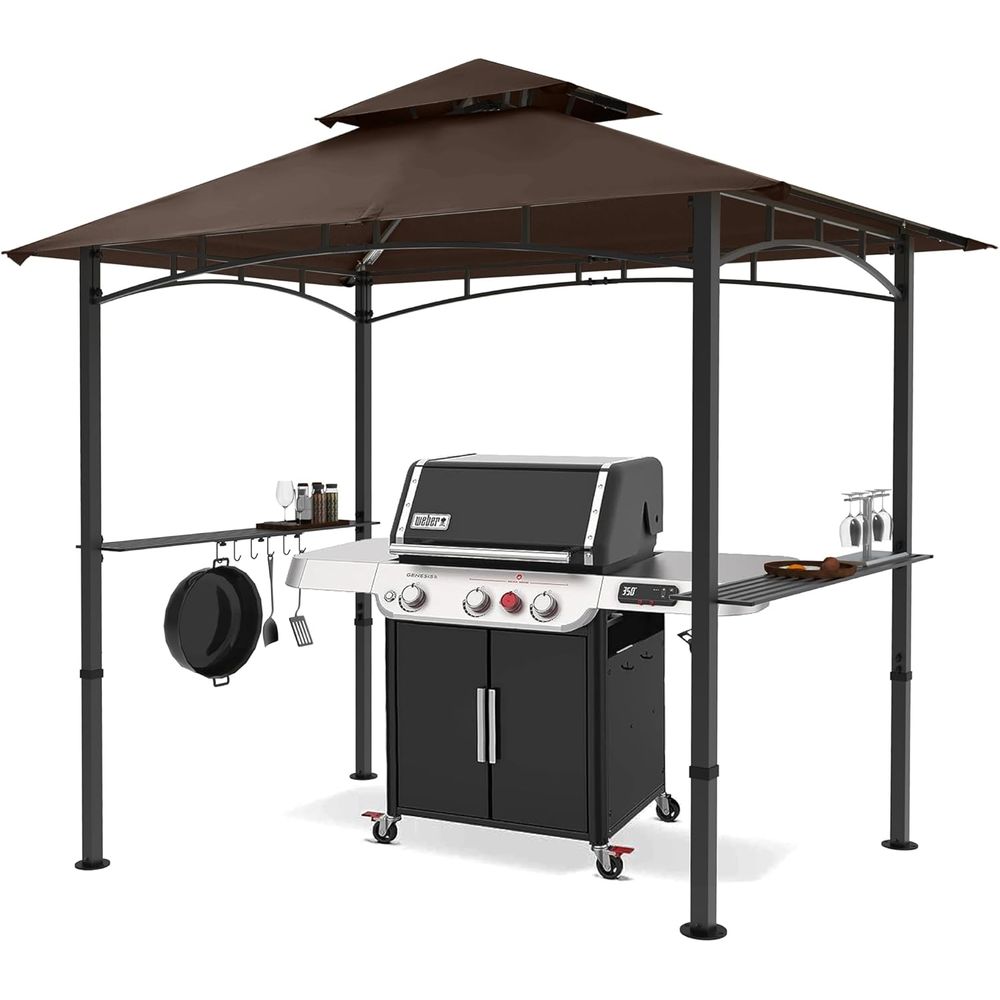 8ft x 5ft Outdoor BBQ Gazebo w - Outdoor Lighting Gazebo incelemesi ve fiyatı