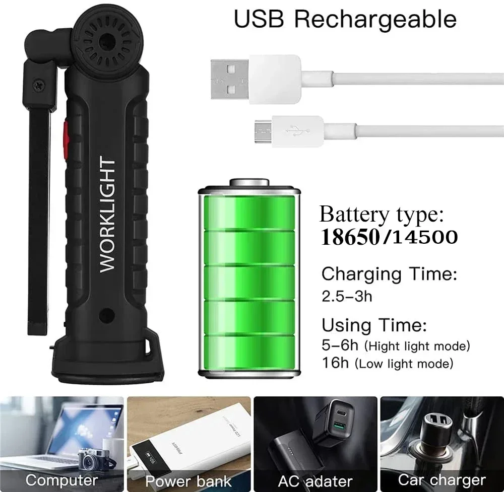 LED COB Flashlight USB Recharg - Outdoor Lighting Lowes incelemesi ve fiyatı
