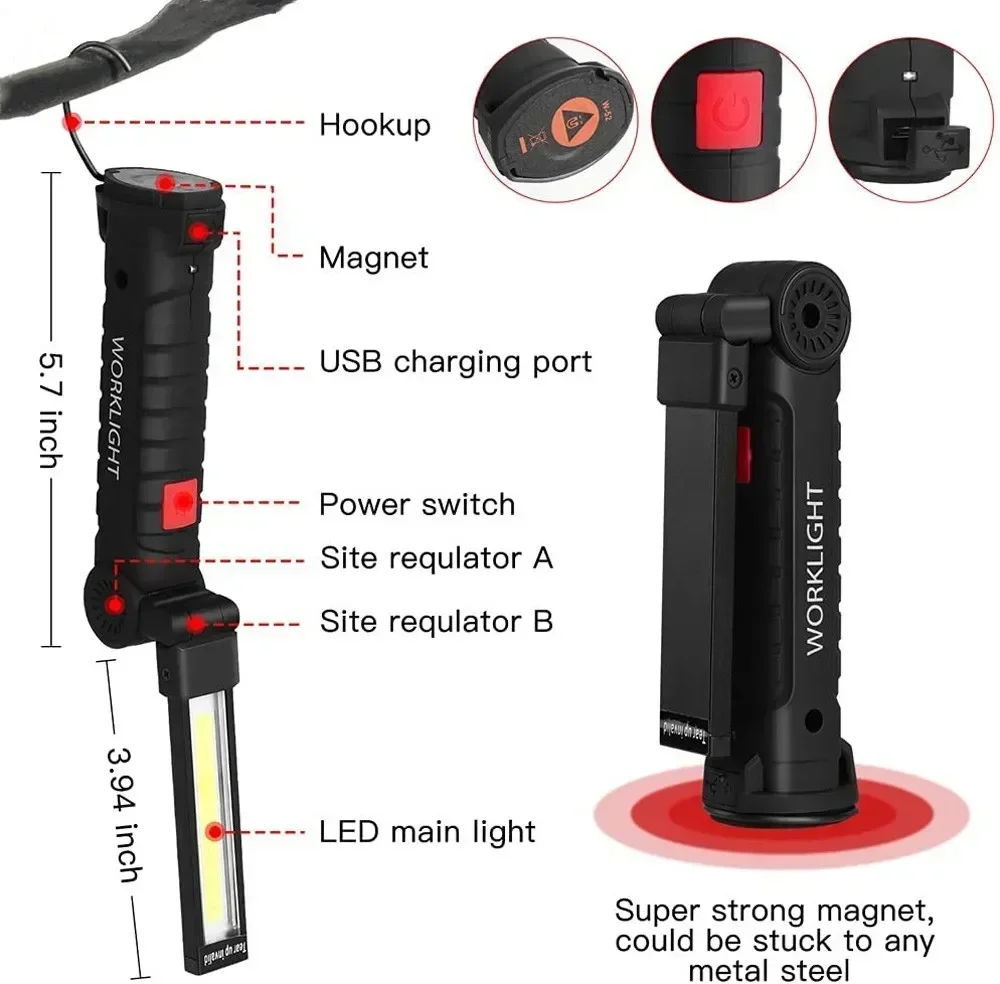 LED COB Flashlight USB Recharg - Outdoor Lighting Lowes incelemesi ve fiyatı