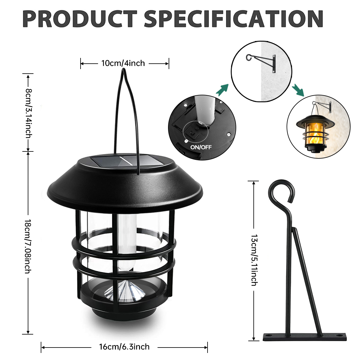 1pcs Solar Hanging Lantern Out - Fire Torch Solar incelemesi ve fiyatı