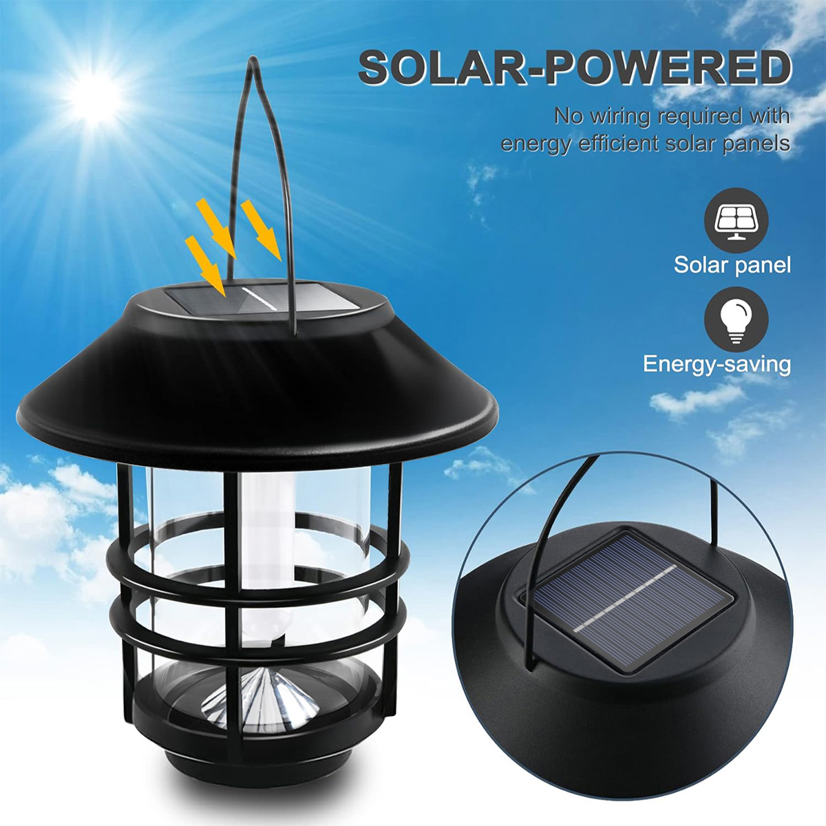 1pcs Solar Hanging Lantern Out - Fire Torch Solar incelemesi ve fiyatı
