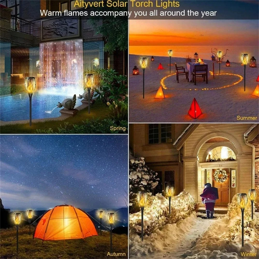 Hot 51LED 96LED Solar Flame To - Fire Torch Solar incelemesi ve fiyatı