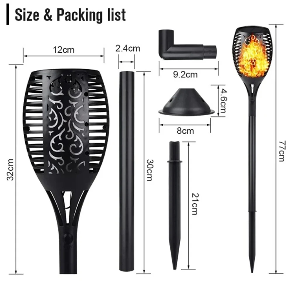 Hot 51LED 96LED Solar Flame To - Fire Torch Solar incelemesi ve fiyatı