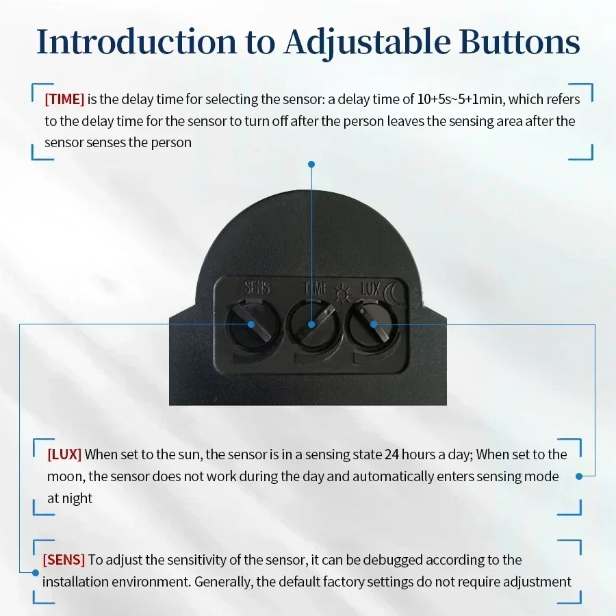 100-240V 12V PIR Motion Sensor - Outdoor Lighting With Motion Sensor incelemesi ve fiyatı