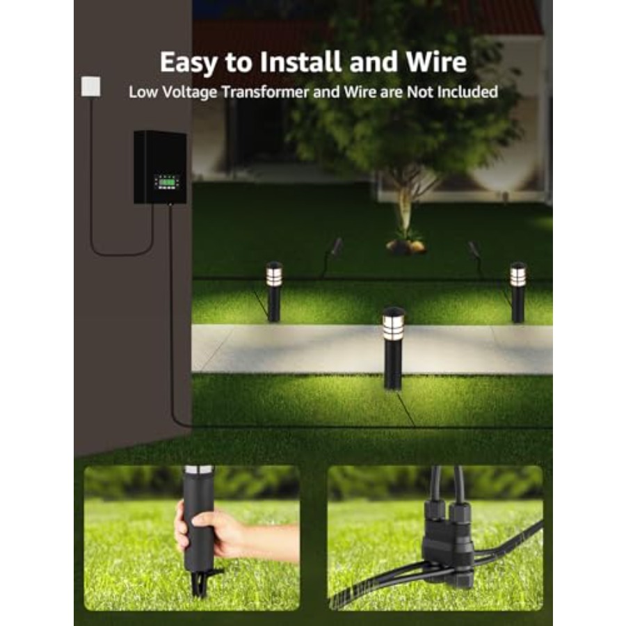 4-Pack Low Voltage Pathway Lig - Outdoor Lighting Bollards incelemesi ve fiyatı