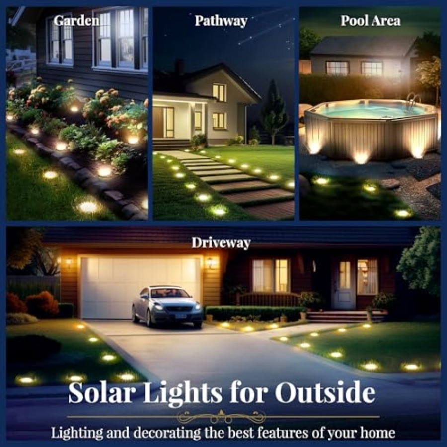 Solar Ground Lights Solar Ligh - Outdoor Lighting Patio incelemesi ve fiyatı