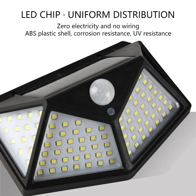 Motion Sensor 100LED Solar Wal - Outdoor Lighting With Motion Sensor incelemesi ve fiyatı