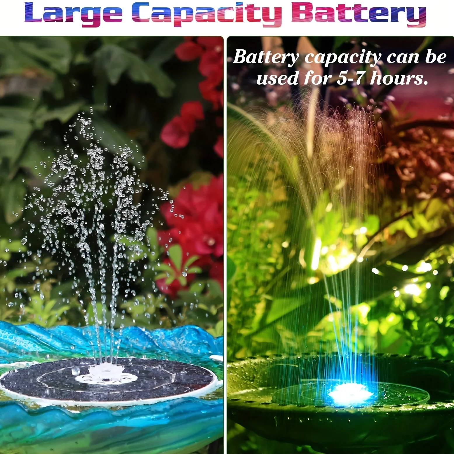 6.5W LED Solar Fountain Pump w - Outdoor Lighting Gazebo incelemesi ve fiyatı