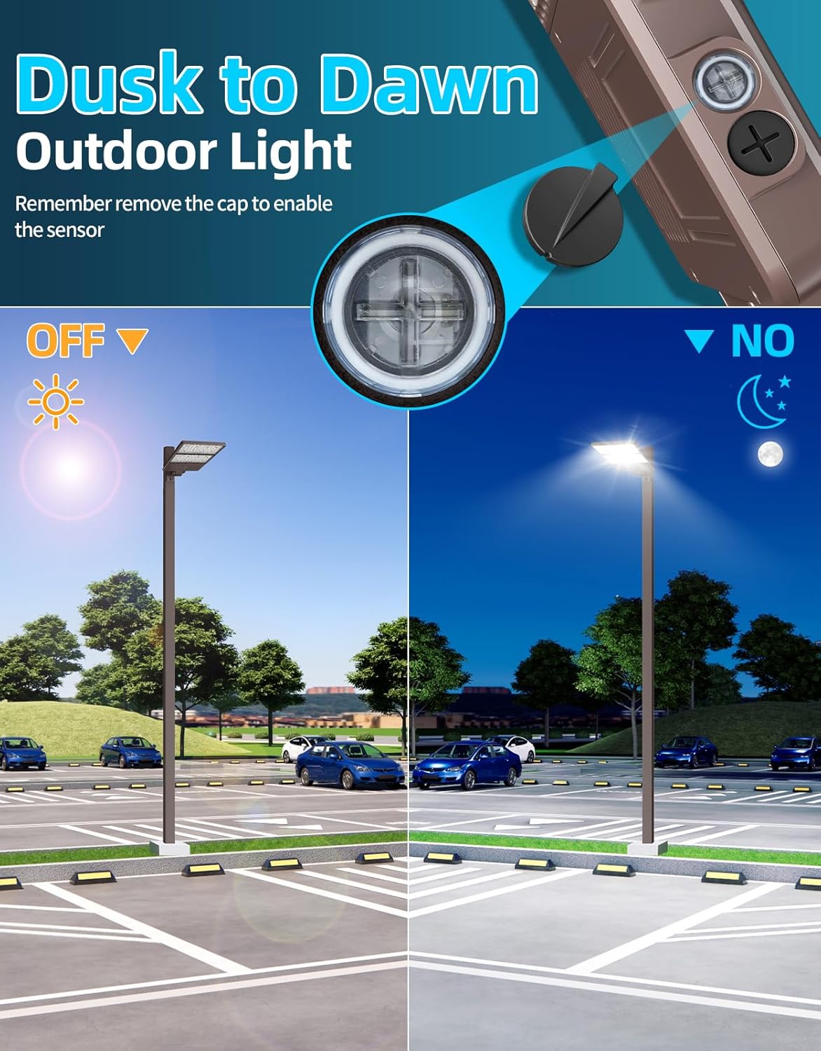 3PCS LED Parking Lot Light 350 - Outdoor Lighting Pole incelemesi ve fiyatı
